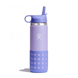 Hydro Flask 20 oz Kids Wide Mouth w/ Straw Lid Bottles | RPUS94167