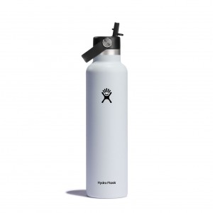 Hydro Flask 24 oz Standard Mouth with Flex Straw Cap Bottles Hvide | EGAX38512