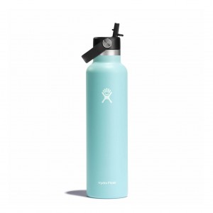 Hydro Flask 24 oz Standard Mouth with Flex Straw Cap Bottles Dew | BEUX03287