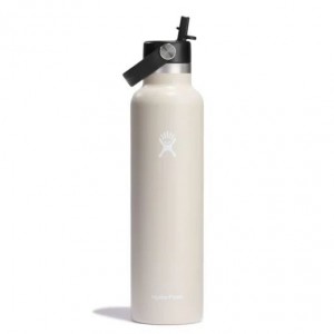 Hydro Flask 24 oz Standard Mouth with Flex Straw Cap Bottles Oat | KQYA36741