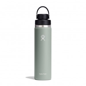 Hydro Flask 24 oz Wide Mouth with Flex Chug Cap Bottles Agave | NYWU41279