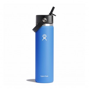 Hydro Flask 24 oz Wide Mouth with Flex Straw Cap Bottles Cascade | VFSH53269