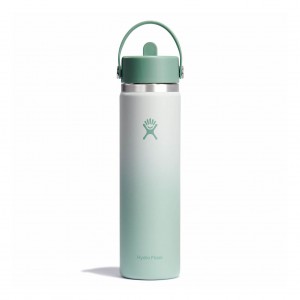 Hydro Flask 24 oz Wide Mouth with Flex Straw Cap Bottles Matcha Ombre | VAGM08293