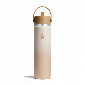 Hydro Flask 24 oz Wide Mouth with Flex Straw Cap Bottles Honey Ombre | ADFY43921