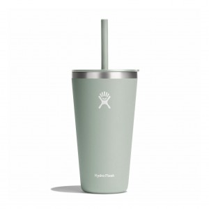 Hydro Flask 28 oz All Around Tumbler with Straw Lid Cups & Tumblers Agave | WXTD12709