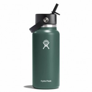 Hydro Flask 32 oz Wide Mouth with Flex Straw Cap Bottles Fir | IFTV82049