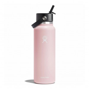 Hydro Flask 40 oz Wide Mouth with Flex Straw Cap Bottles Trillium | HRAP42508