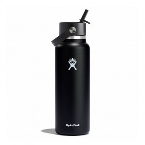 Hydro Flask 40 oz Wide Mouth with Flex Straw Cap Bottles Sort | ETML03142