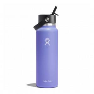 Hydro Flask 40 oz Wide Mouth with Flex Straw Cap Bottles Lupine | KHXM17962